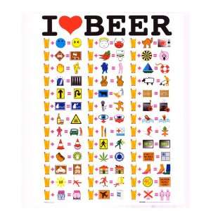  I Love Beer   Party/College Posters   16 x 19