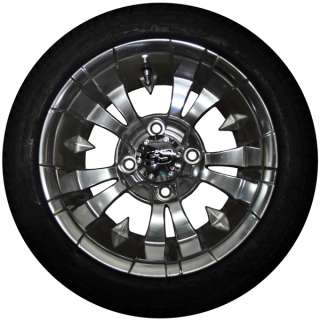   Cart 12 Vampire Polished Wheels and 215x40x12 Tires 