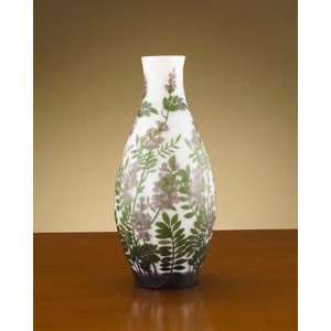 Floral Art Glass Vase 