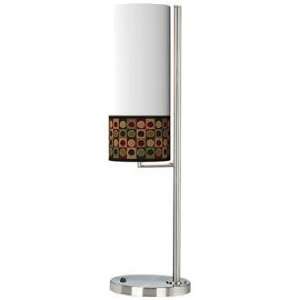  Forest Dotted Squares Banner Giclee Table Lamp