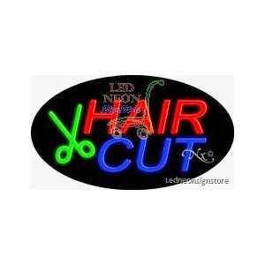 Hair Cut Neon Sign 17 inch tall x 30 inch wide x 3.50 inch wide x 3.5 