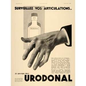  1930 Ad Urodonal Arthritis Cure Disease Medicine Hands 