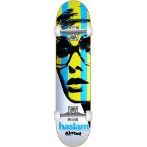  Almost Haslam Faces Complete Skateboard   8.0 w/Raw Trucks 