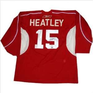  Dany Heatley Autographed Ottowa Senators Red Practice 