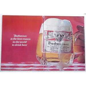  1967 Budweiser Beer Mug 2 Page Print Ad (1971)