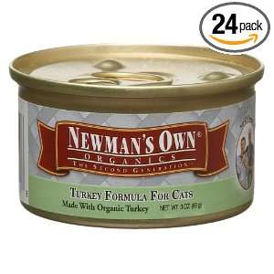 Newmans Own® Organics Cat Can turkey Formula, 3 Ounce Units (Pack of 