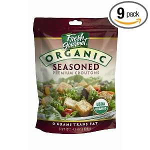 Fresh gourmet Specialty Croutons, Organic Seasoned, 4.5 Ounce (Pack of 