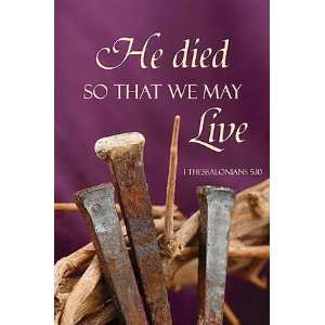 He Died so That We May Live Lenten Church Banner