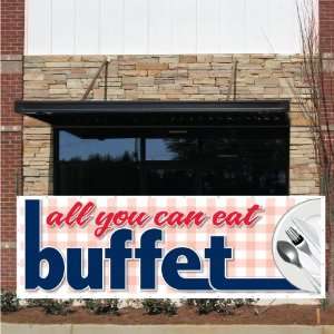  Restaurant Banner   3 x 9 Buffet All You Care to Eat 
