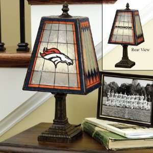  Denver Broncos Art Glass Table Lamp