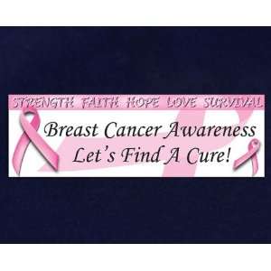  Pink Ribbon Banner   Lets Find A Cure Arts, Crafts 