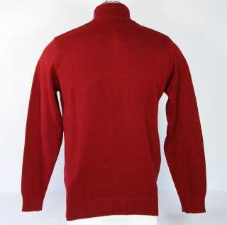 US Polo Assn. 1/4 Zip Mock Neck Red Cotton Sweater Mens NWT  