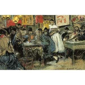   oil paintings   Everett Shinn   24 x 16 inches   Chinese Restaurant