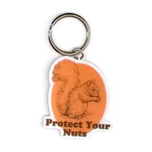    Squirrel Keychain Protect Your NUTS Gag Gift Toys & Games
