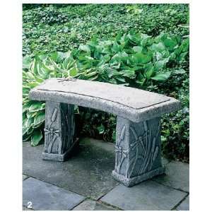  Dragonfly Curved Cast Stone Benches Patio, Lawn & Garden