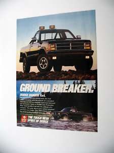 1989 Dodge Dakota 4x4 Pickup Truck print Ad  