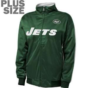  New York Jets Womens Plus Size Full Zip Track Jacket 