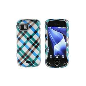  Samsung A897 Mythic Graphic Case   Blue Plaid Cell Phones 