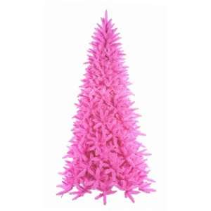   Downswept Hot Pink Noble Pine Slim Artificial Christmas Tree   Unlit