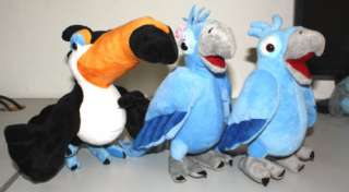 3D RIO Movie Character 3pcs Birds Push Stuffed Toy SET  