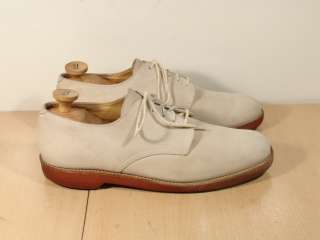 Churchill Off White Nubuck Plain Toe Derby 9 W  