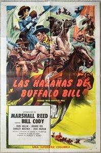 Marshall Reed, Rick Vallin RIDING WITH BUFFALO BILL 1954 Org Movie 