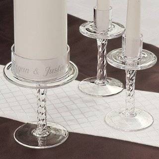 Clear Glass Pedestal Unity Stand Vase Dish (Set of 3)