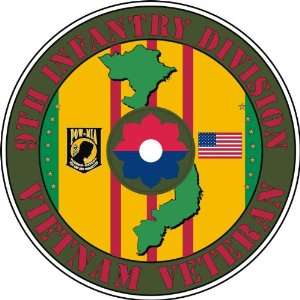United States Army 9th Infantry Division Vietnam Veteran Decal Sticker 