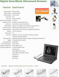 100% New Portable Notebook Laptop Ultrasound machine Scanner system 