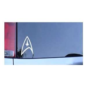 Star Trek Federation Logo Vinyl Decal   White Window Sticker