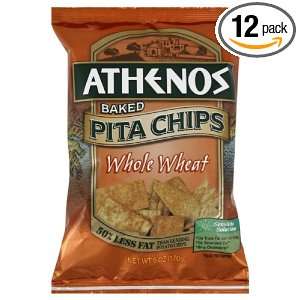 Athenos Pita Chips Whole Wheat, 6 Ounce Grocery & Gourmet Food