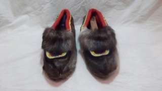 Mens Shoes Moccasins Mukluk Genuine Deer 8 Nice Fur Handmade Indian 