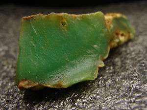 Natural Untreated Australian Green Chrysoprase Mineral Display Matrix 