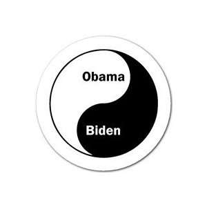   Ying Yang PINBACK BUTTON 1.25 Pin / Badge Barack Joe 