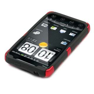 Red Black Fishbone Hard Case Cover Sprint HTC Evo 4G  