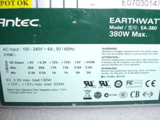 Antec Earthwatts EA 380 380W Power Supply TESTED  