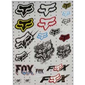  Fox Racing Fox Head Sticker Sheet No Color No Size Sports 