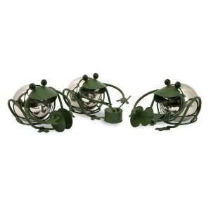  Iron Musical Frog Band Statue Sculpture   Set of 3