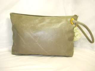 Vintage GUCCI Beige Large Wristlet Clutch Bag  