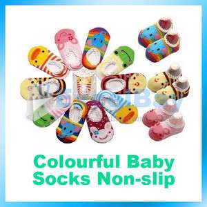 Baby Childrens Socks Slippers Anti Non slip Cute GH Colors  
