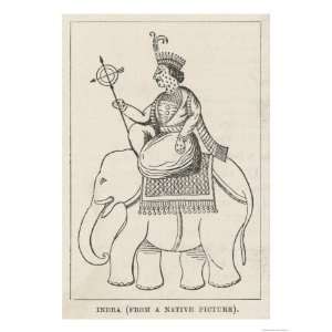  Indra King of the Hindu Gods in an Early Collection of 