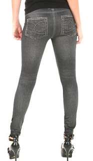HOT TOPIC~ BLACK WASH TIGHT JEANS FOOTLESS LEGGINGS M  
