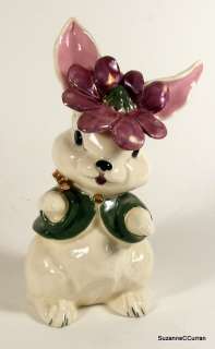 Vintage California Pottery Kay Finch BUNNY with LUSTER HAT Figurine 