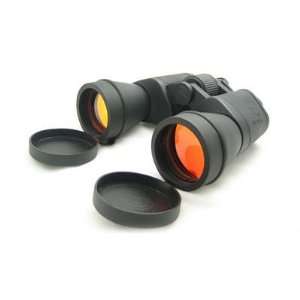 10x50 Black Binoculars with Ruby Lens, Porro Prism Type, Soft Carry 