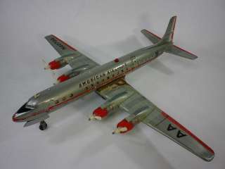 Juguete grande de la lata de avión de aire de YONEZAWA DC 7 AMERICAN 