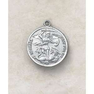   Silver Catholic Saint Michael the Archangel Patron Saint Medal Pendant