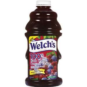 Welchs 100% Black Cherry Concord Grape Juice 64 oz (Pack of 8)