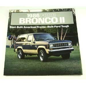  1986 86 Ford BRONCO II Truck BROCHURE XLT Eddie Bauer 