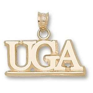  Georgia Bulldogs 10K Gold UGA Bar 9/16 Pendant 
