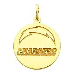  14K Gold NFL San Diego Chargers Logo Charm Sports 